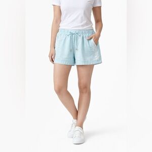 Lily Pulitzer Lilo Coral Print 100% Linen Shorts Gold Star Fish Charms Size M